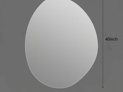 Asymmetrical Bathroom Wall Mirror - Silver