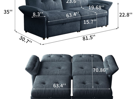 Sofa Bed, 2 In 1 Design For Living Rooms