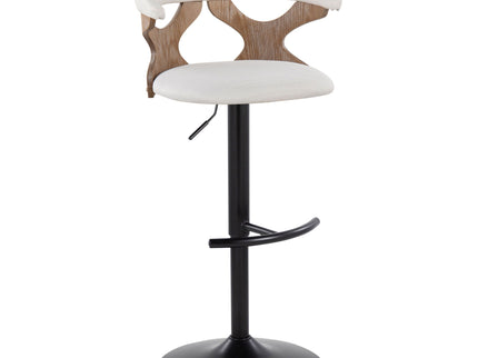 Gardenia - Contemporary Adjustable Barstool & Swivel With Rounded T Footrest (Set of 2)
