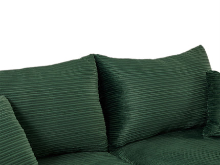 Modern Style Loveseat Sofa Sectional Sofa Couch With Storage Space, A Movable Ottoman, Two USB Ports, Two Cup Holders, A Phone Holder For Living Room