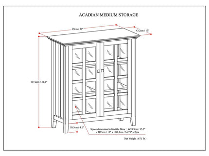 Acadian - Medium Storage Cabinet - Light Brown