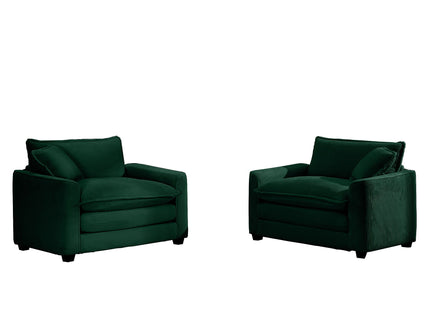 Modern Classic Fabric Single Chair Deep Seat Sofa With Pillow