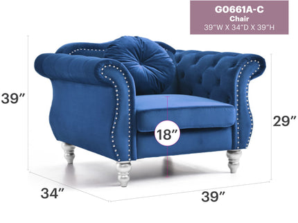 Chic Transitional Flared Arm Chair