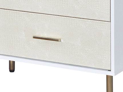 Myles - Dresser - White Champagne / Gold