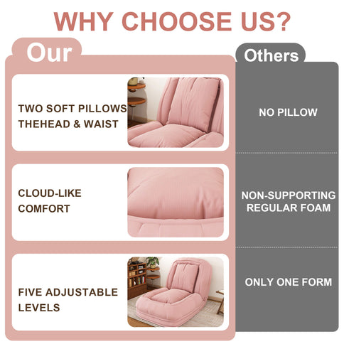 Upholstered Foldable Lazy Sofa Bed For Adults And Pets