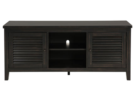Sutter - 2 Door TV Stand With Mission Design - Dark Brown