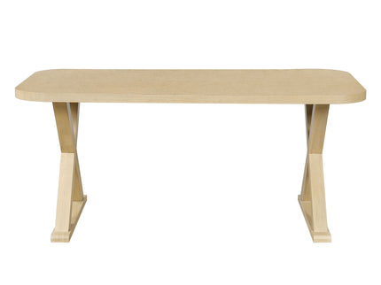 Dining Table With X-Shaped Legs, Rectangular Indoor - Natural