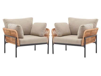 Rope Lounge Chair With Cushions For Modern Spaces