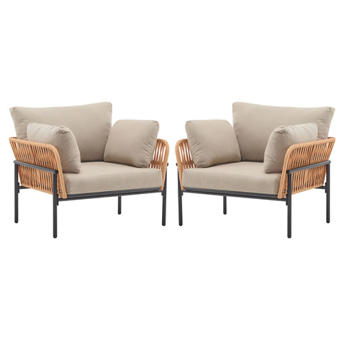 Rope Lounge Chair With Cushions For Modern Spaces