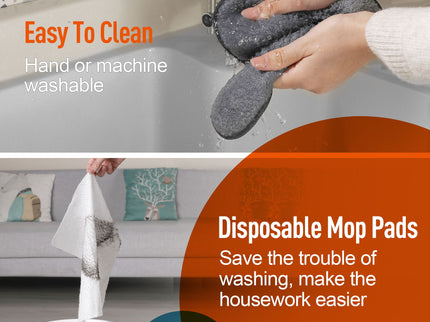 Effortless Wall Cleaning Mop With Disposable Pads, Versatile Triangle Design - White