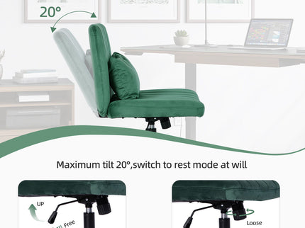 Criss Cross Office Chair With Adjustable Height, Ergonomic Design