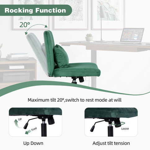 Criss Cross Office Chair With Adjustable Height, Ergonomic Design