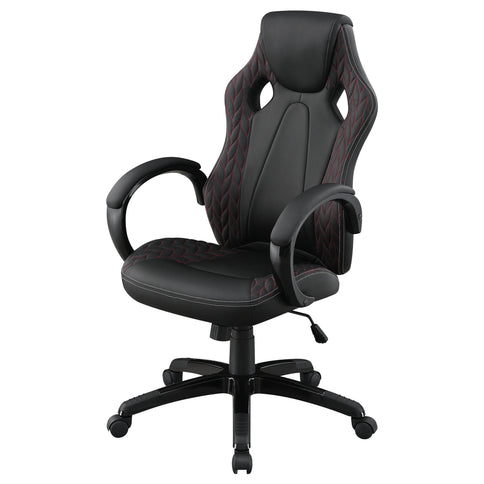 Norset - Upholstered Adjustable Home Office Desk Chair - Black