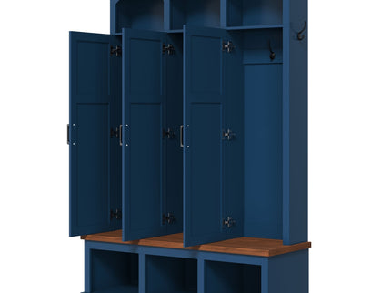 Classic Arched Design Hall Tree With 3 Hidden Storage