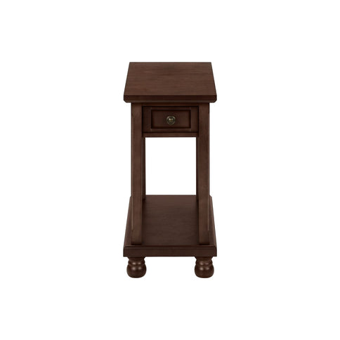 Accent End Table, Storage Drawer, Traditional - Espresso