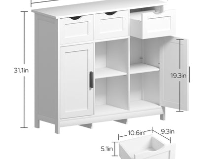 Storage Cabinets, Wooden Floor Cabinet, With Drawers And Shelves Storage Cabinets, Accent Cabinet For Living Room, Bedroom, Bathroom Furniture Home Decor