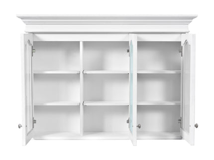 Medicine Cabinet With Mirror Door And Adjustable Shelves, Wall-Mounted Bathroom Storage Cabinet - White