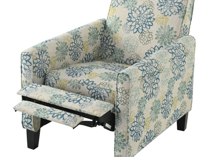 Push Back Upholstered Recliner Armchair