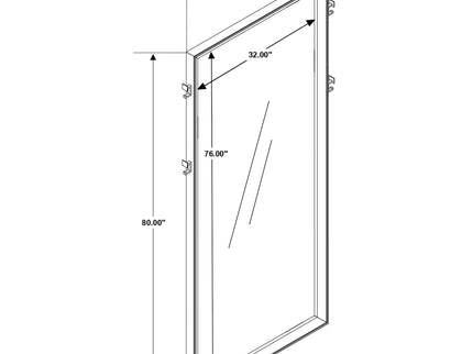 Prescott - Floor Mirror With Full Length Reflection - Brown