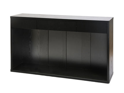 Fluted Console Table With 3 Drawers, Long Sofa Table Behind Couch For Living Room - Black