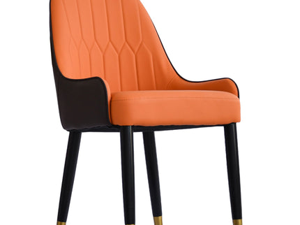 Modern Sponge-Filled Dining Chair, Solid Wood Metal Legs, Suitable For Restaurants, Living Rooms And Rooms (Set of 2)