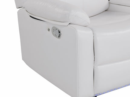 Blanche - Glider Recliner With LED, Pillow Top Arms