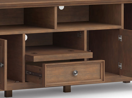 Amherst - Wide TV Media Stand - Rustic Natural Aged Brown