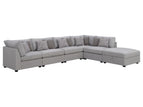 Dark Gray / 2 Pc. L-Shape Sectional Sofa, Ottoman