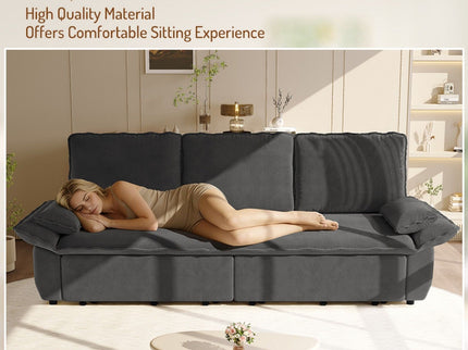 King Size Pull Out Sofa Bed, 3 In 1 Convertible Multifunctional