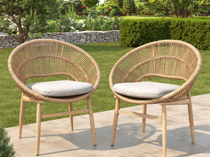 Cyril - Outdoor Papasan Style Dining Chair (Set of 2)