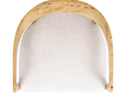 Madrid - Burl Barrel Accent Arm Chair - Seashell White