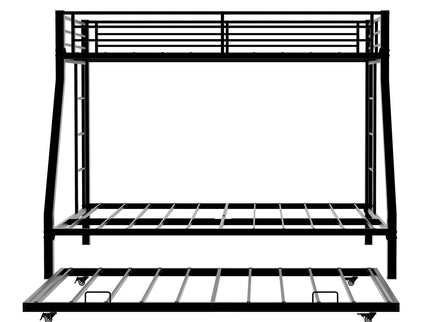 Bunk Bed For Kids, Convertible Frame With Ladders & Guardrail