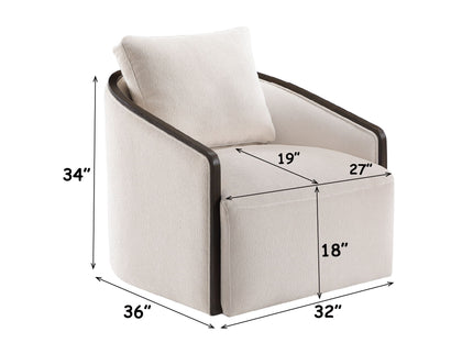 Lenora - Accent Chair With Swivel - Beige