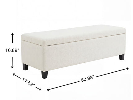 Upholstered Storage Ottoman Bench
