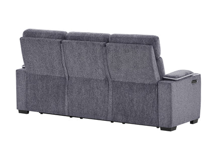 Austin - Reclining Sofa With Storage Arms - Gray