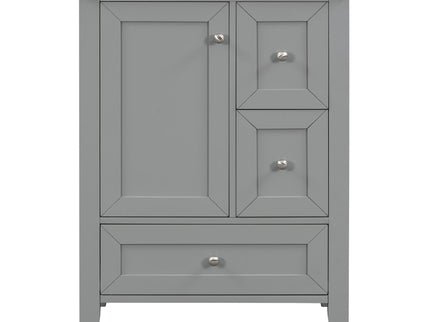 Modern Bathroom Vanity With Sink, Freestanding Cabinet With Drawers And Shelves