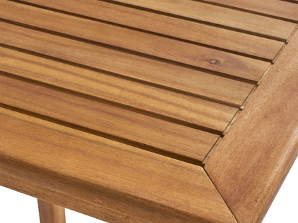 Outdoor Minimalist Acacia Wood Rectangle Bar Table