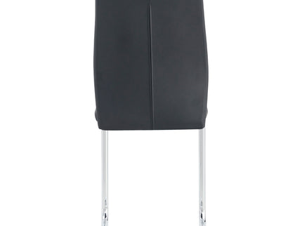 Modern Dining Chairs With Padded Seat, Metal Legs