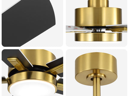 Reversible DC Motor Ceiling Fan With Dimmable LED Light For Living Room