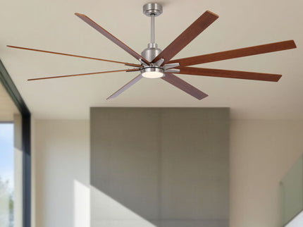 Oversized Large Ceiling Fan With Dimmable LED Light, 8 Blades, Remote Control
