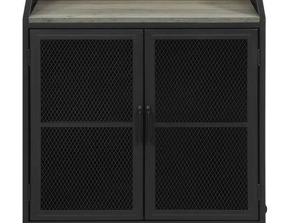 Arlette - 2 Door Mobile Home Bar Wine Cabinet With Smooth Rolling Casters - Black