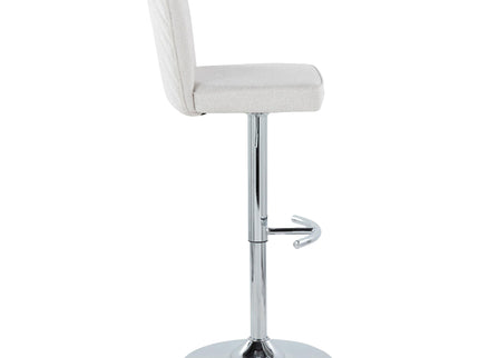 Henry - Contemporary Adjustable Barstool With Swivel & Rounded T Footrest (Set of 2)