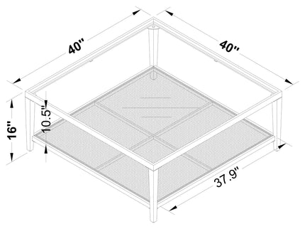 Kenneth - Square Coffee Table - Black