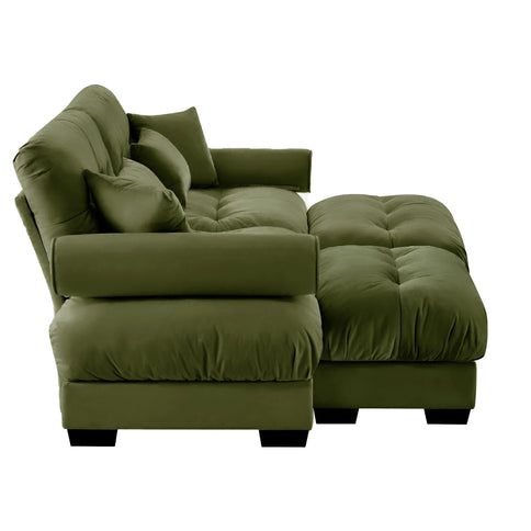 Super Comfort Oversized Modular Sectional Sofa With Movable Ottoman