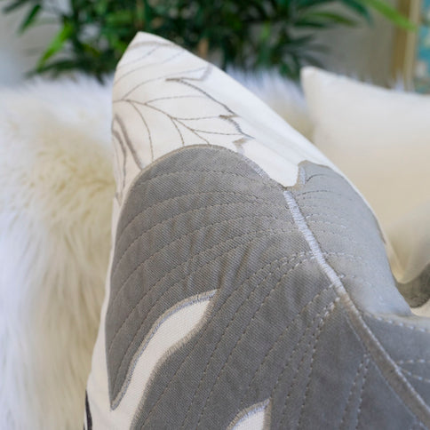 Autumn Vibes Leaf Accent Pillow