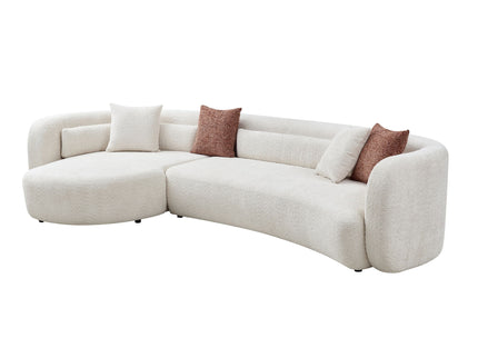 Curved Sectional Sofa, L - Shape Modular Chaise