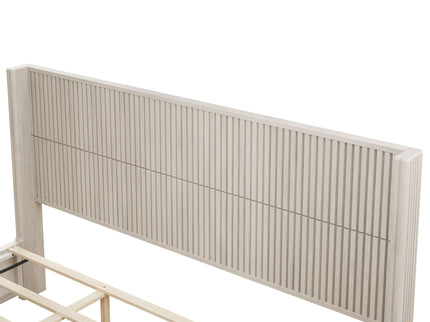 Platform Bed Frame With Headboard, Floor Standing Design