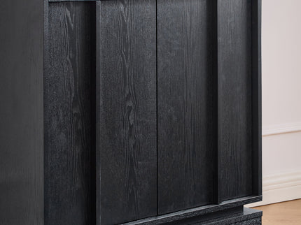 Fluted Sideboard Buffet Cabinet With 2 Doors And Adjustable Shelf, Storage Cabinet For Entryway