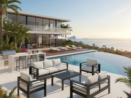 Outdoor Patio Set With All-Weather Thick Cushions