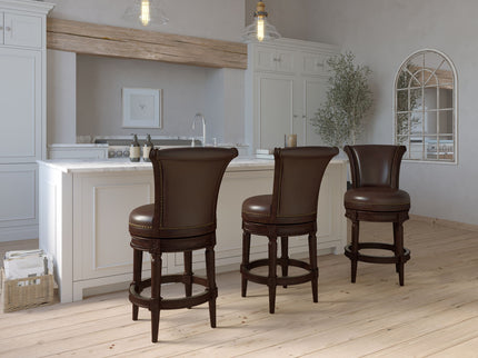 Swivel Barstool With High-Back